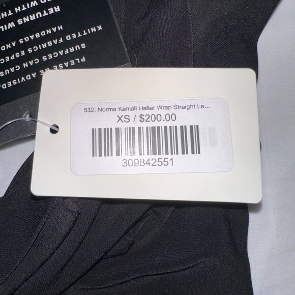 Norma Kamali Halter Wrap Straight Leg Jumpsuit – Black XS - Picture 5 of 7